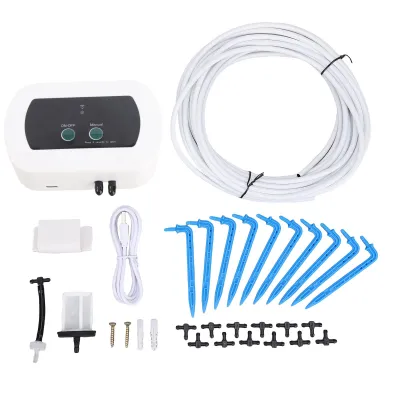 Image de Système d'arrosage Wi-Fi intelligent – arrosage goutte-à-goutte automatique pour 10 plantes, application et minuterie, 400 ml/min, IP65, programmable, écran LED