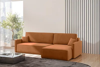 Produktbild von Kaiser Möbel Schlafsofa Carlos L-Form, Ecksofa Mit Bettkasten Und Schlaffunktion Stoff Salvador Rechts Braun