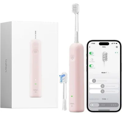 Obrázok produktu pre Elektrická zubná kefka LAIFEN Wave SE, ružová, s inteligentnou aplikáciou, USB-C, 26 000 vibrácií/min, IP68, výdrž batérie 50 dní