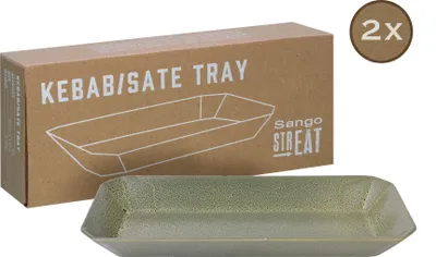 Produktbild von CreaTable, 33979, Streat Food Grün, Tray Kebab 2-tlg, Steinzeug
