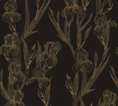 Produktbild von Daniel Hechter Blumentapete florale Tapete Vliestapete schwarz gelb 10,05 m x 0,53 m