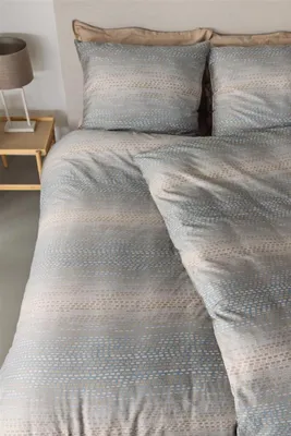 Produktbild von Beddinghouse Mako-Satin-Bettwäsche-Garnitur Vik Farbe Blue Grey Größe 135x200+80x80