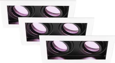 Produktbild von hoftronicsmart LED Einbaustrahler Doppel 4,5W GU10 RGBWW Weiß Schwenkbar