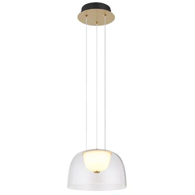 Produktbild von LED Hängelampe, Glas, satiniert, messingfarben, H 120 cm