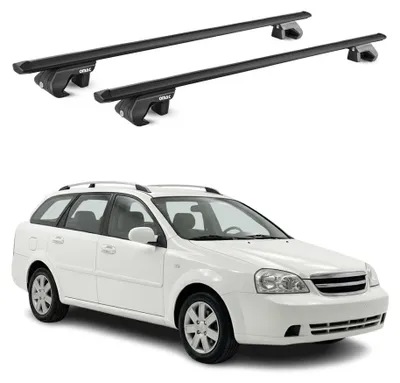 Produktbild von Dachträger Grundtäger für Chevrolet Lacetti Kombi 2002-2011 90kg Alu Schwarz, KI-generiertes Bild