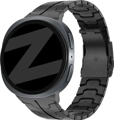 Produktbild von Bandz Titanband 'Iron' - Hochwertiges Titanband passend für Samsung Galaxy Watch 8 - 40mm / Galaxy Watch 8 - 44mm / Galaxy Watch 8 Classic - Inklusive Verkürzungsset (schwarz)
