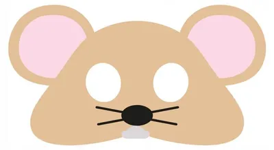 Imagen del producto de Máscara de fieltro de ratón, ideal para disfraces de carnaval para niños, marca PartyPal