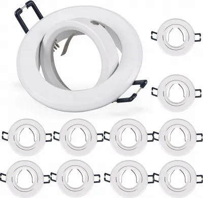 Produktbild von 10x Einbaurahmen Weiß 16302-3 Ø68 mm für Leuchtmittel GU10 | MR16 IP20