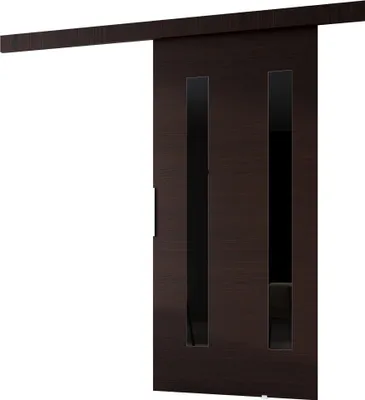 Produktbild von Minio, Schiebetür "CLEAN H", mit schwarzem Dekorelement, Zimmertür, 96cm, Sonoma Eiche Farbe
