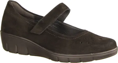 Produktbild von Semler Judith J7095-001, Schwarz, Damenschuhe, Ballerina, Leder, - Damenschuhe Bequeme Ballerina / Slipper, Schwarz, leder (samt-chevro), absatzhöhe: 30 mm