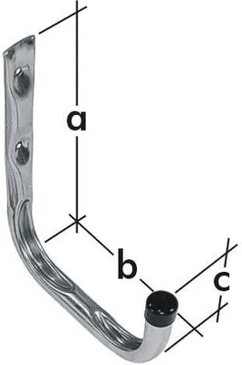 Zdjęcie produktu dla Wspornik garażowy, U-hak 200x160x80mm