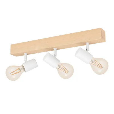 Zdjęcie produktu dla EGLO Townshend 3, Oświetlenie miejscowe wpuszczane, E27, 3 szt., 220-240 V, Biały, Drewno