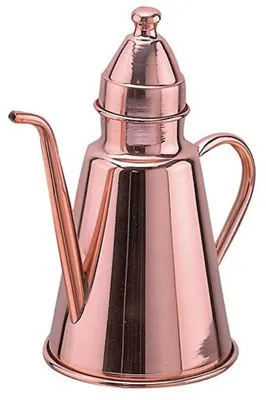 Ölkrug mit Deckel, 1 L, Kupfer, Tropfstopp-Rand