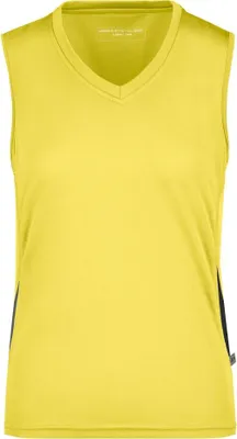 Produktbild von Ladies' Running Tank Funktionelles Lauftop yellow/black, Gr. L