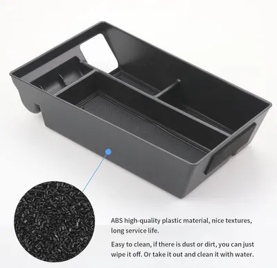 Mittelkonsole Aufbewahrungsbox für Auto - Organizer für Armlehne mit Antirutschmatte (Schwarz)