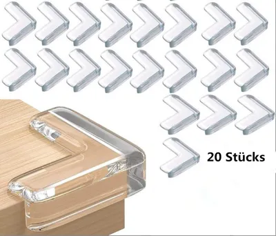 Produktbild von 20 Stücks Kantenschutz Baby Eckenschutz Baby,Eckenschutz Kantenschutz Selbstklebend kindersicherung Tischkantenschutz Quadrate