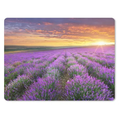 Produktbild von MuchoWow® Mauspad Mousepad Lavendel - Wolken - Frühling 23x19 cm - Mousepads - Maus Mat - Pad - Mausunterlage - Schreibtischunterlage - Mauspad