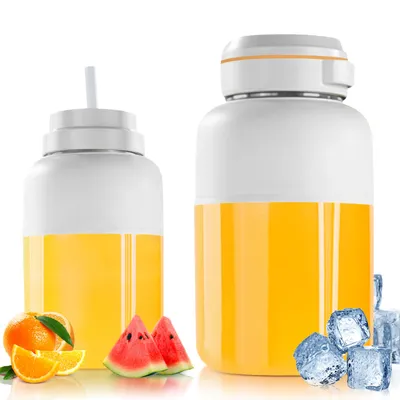 Produktbild von 800ml Tragbare Smoothie-Maker | Mini-Saftpresse mit Edelstahlmesser, 80W, 1300*2mAh Akku – Frischer Saft überall
