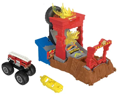 Immagine prodotto di Hot Wheels Monster Trucks Arena Smash 5 Allarme Incendio Crash playset