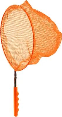 Teichkescher Laubkescher Ø20cm Teleskopkescher Kescher Teich 85cm orange