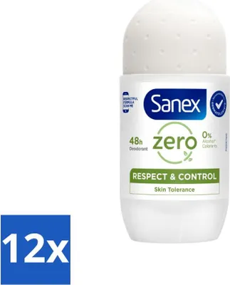 Produktbild von Sanex Deodorant Roller Zero% Normale Haut 50 ml - Vorteilspack - 12 Stücke