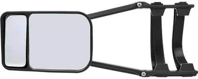 Image de Miroir de rétroviseur universel, convexe/plat, dimensions 12,5 x 11,5 cm. Champ de vision amélioré