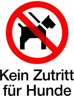 Produktbild von Conacord Klebeschild Kein Zutritt für Hunde 194 x 260 mm