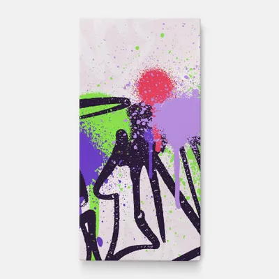 Produktbild von ARTHUB® Leinwandbild 40x80 cm, Green Purple Graffiti | Wohnzimmerdekoration, Hängende Bilder, Wanddekoration, Heimdekoration, Moderne, Graffiti