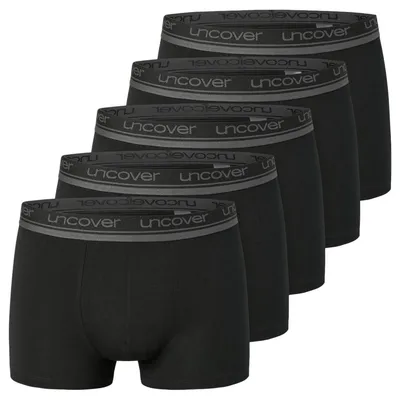 Productafbeelding van Uncover van Schiesser - Katoenen retro shorts/broekjes - 5-pack (maat M, zwart)