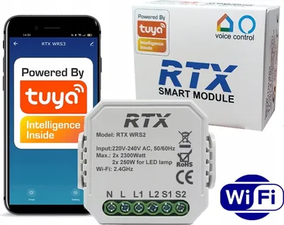 Produktbild von TUYA WiFi Switch Relais 2-Kreis Lichtschalter Modul