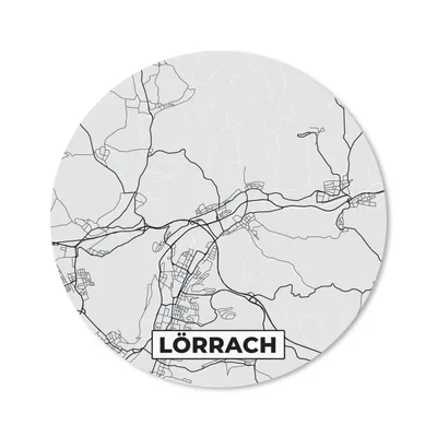 Produktbild von MuchoWow® Mauspad Mousepad Karte - Deutschland - Lörrach - Karte - Stadtplan 40x40 cm - Mousepads - Maus Mat - Pad - Mausunterlage - Schreibtisch Accessoires