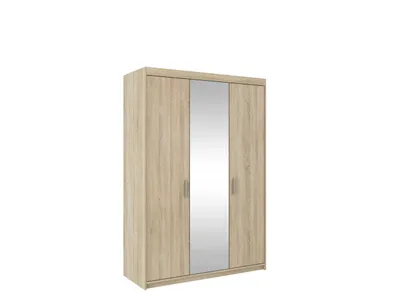 Produktbild von Drehtür Kleiderschrank Elena 3D 3-türig mit Spiegel sonoma eiche