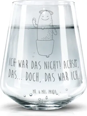 Produktbild von Mr. & Mrs. Panda Glas Kaktus Heilig - Transparent - Geschenk, Bruder, Wasserglas, Schwester, Kakteen, Eltern, Trinkglas, Becherglas, Trinkgefäß, Familie, Tumbler