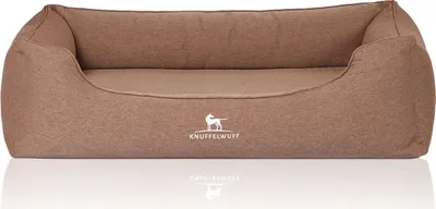 Produktbild von Knuffelwuff Orthopädisches Hundebett Leano aus Velours mit Handwebcharakter XL 105 x 75cm Hellbraun