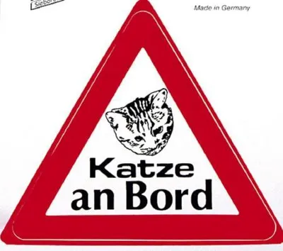 Produktbild von PVC-Aufkleber - Katze an Bord - Gr. ca. 16 x 16 cm - 302041