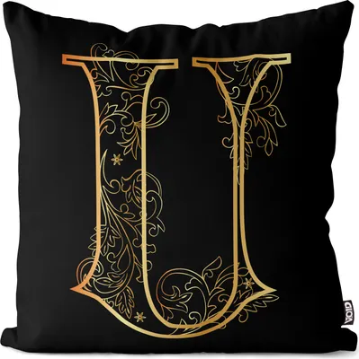 Produktbild von VOID U Buchstabe Floral Vintage Kissenbezug Kissenhülle Sofakissen Kissen Deko Outdoor-Kissen Dekokissen