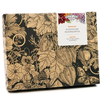 Produktbild von Klassischer Bauerngarten - Samen-Geschenkset mit 6 traditionellen Sorten: Blumen, Kräuter & Gemüse