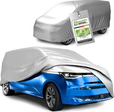 Immagine prodotto di Telone di copertura per auto WALSER All Weather, impermeabile per furgoni Grage, telone per furgoni e auto 100% resistente alle intemperie, estate/inverno, misura 12, colore argento, compatibile con VW Caddy/T4/T5/T6, Mercedes Viano/Vito