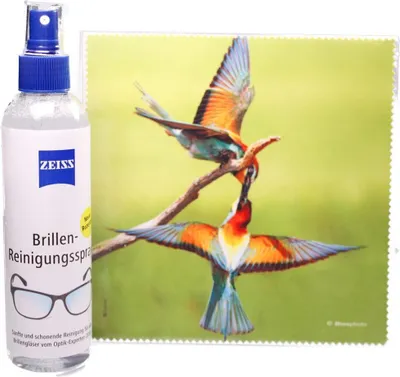 Produktbild von Mikrofasertuch "Bunte Spatzen im Flug" Größe 18,5*18,5 cm von La Kelnet