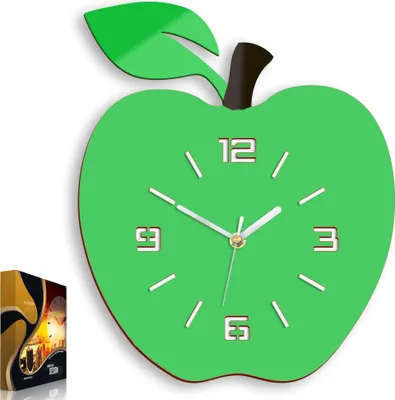Produktbild von Wanduhr, Grüne Apfel, Quarzuhr, Stilvoll, Modern Design