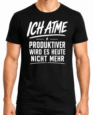 Immagine prodotto di "Oggi non si diventa più produttivi." Maglietta da uomo, sarcasmo, colore nero, taglia M