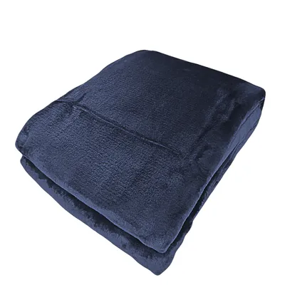 Produktbild von Flanell Wohndecke uni 150 x 200 cm blau uni