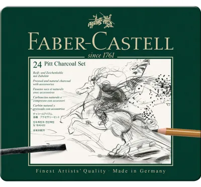 Produktbild von Faber Castell Kohle Charcoal Pitt Set 24-teilig