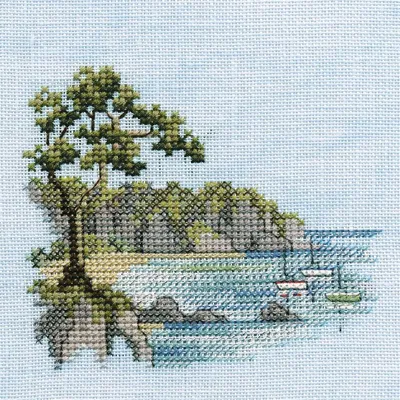 Zdjęcie produktu dla Zestaw do haftu krzyżykowego Bothy Threads "Minuets - Country Lace", 10x10cm, DWMIN01A, wzór liczony