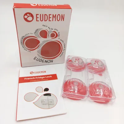 Zdjęcie produktu dla Blokada lodówki EUDEMON zestaw 2 blokad zabezpieczających przed dziećmi blokada drzwi francuskich dla dzieci