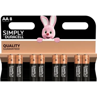 Produktbild von Duracell AA Simply Batterijen - 8 Pack