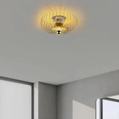 Image de Plafonnier Luminaire en métal doré Ø36 cm E27 40 W IP20