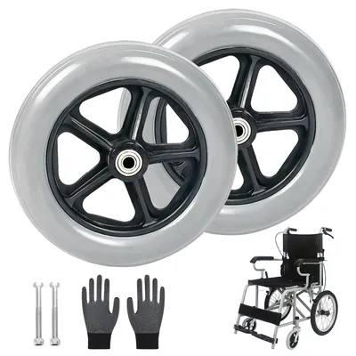 Produktbild von Solidchoice – Ersatzräder für Rollatoren, 8 Zoll, Set mit 2 Stück