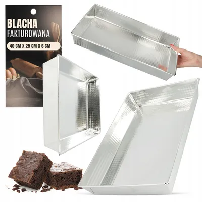 Produktbild von No-Name Backblech Rechteckig Galvanisierter Stahl 40x25x6cm