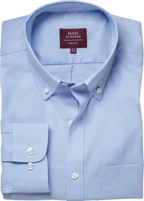 Image de Brook Taverner - Chemise de cérémonie pour homme "Whistler" Manches longues PC4633 (51cm) (Bleu ciel)